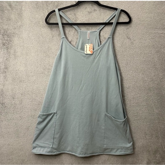 Free People Movement Hot Shot Mini Dress in Eucalyptus-Medium. NWOT - Picture 8 of 10
